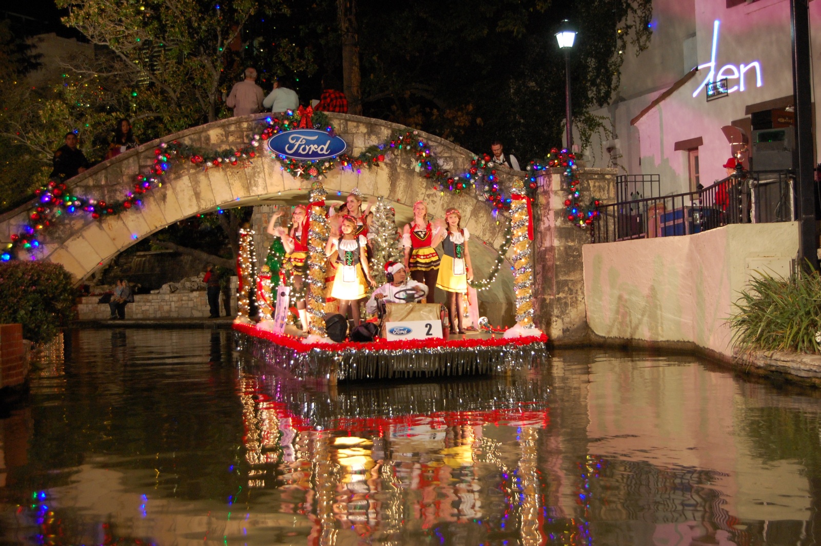 The 2024 Ford Holiday River Parade on the Riverwalk